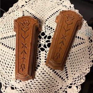 Carved Vintage Homco Wall Pockets